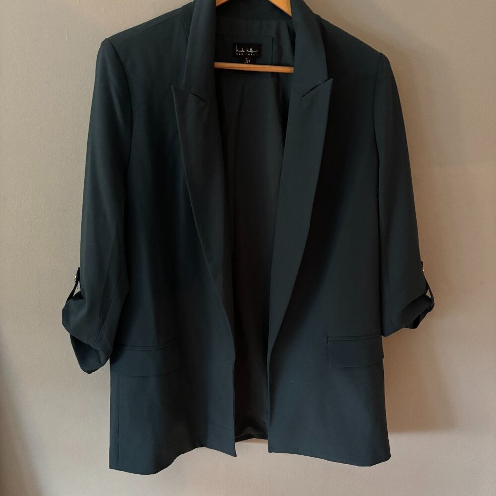 Teal Nicole Miller Blazer - 3/4 Sleeve - Size Large